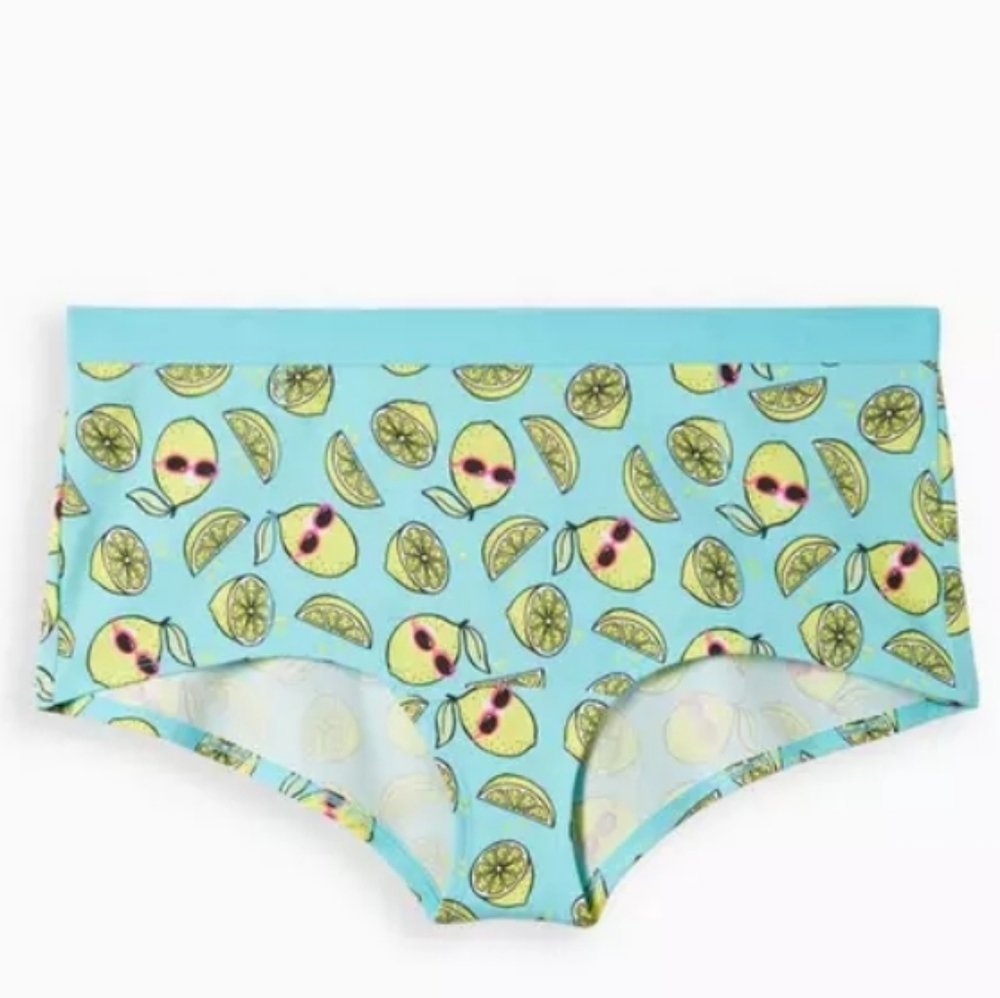 NWT Torrid Lemon Print Boyshort Panties Size 2 (18-20)